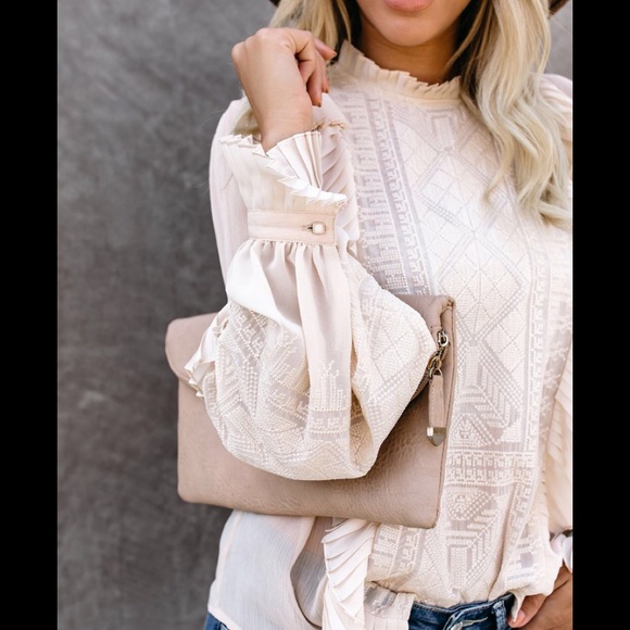 Strike A Pose Embroidered Ruffle Blouse - Picture 2 of 3